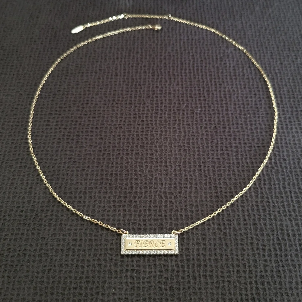 Lulu DK "Fierce"💪 Stationary Bar Necklace - NWOT - Picture 2 of 15